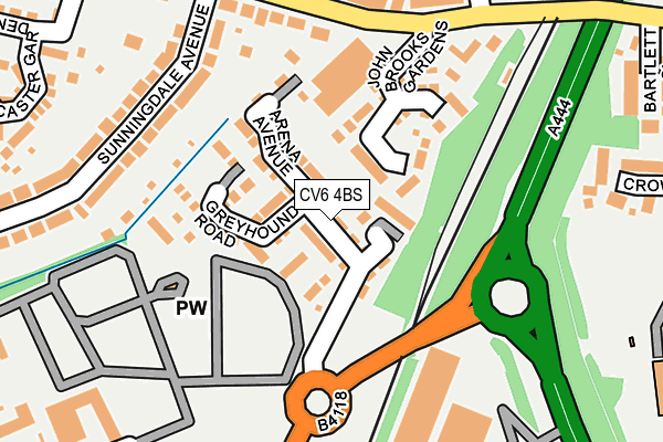 CV6 4BS map - OS OpenMap – Local (Ordnance Survey)