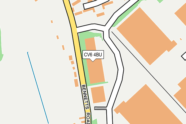 CV6 4BU map - OS OpenMap – Local (Ordnance Survey)