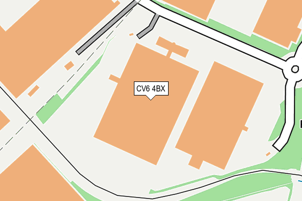 CV6 4BX map - OS OpenMap – Local (Ordnance Survey)