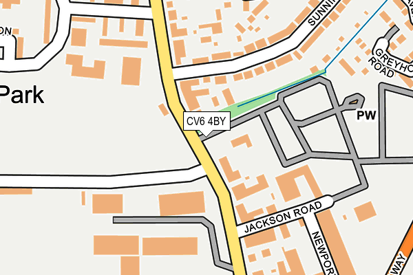 CV6 4BY map - OS OpenMap – Local (Ordnance Survey)