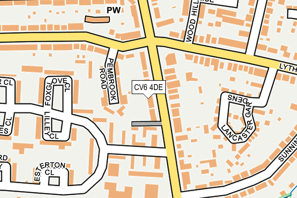 CV6 4DE map - OS OpenMap – Local (Ordnance Survey)