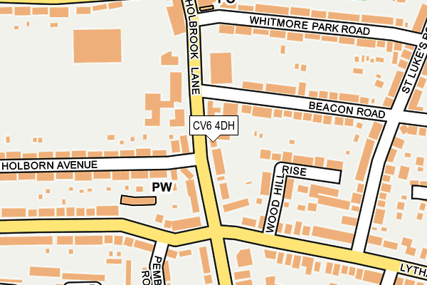 CV6 4DH map - OS OpenMap – Local (Ordnance Survey)