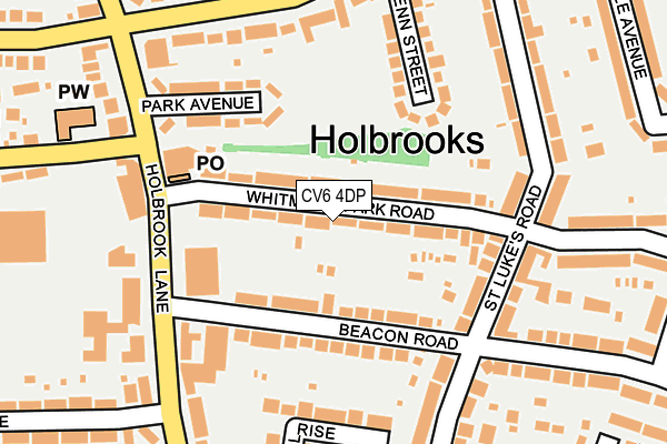 CV6 4DP map - OS OpenMap – Local (Ordnance Survey)