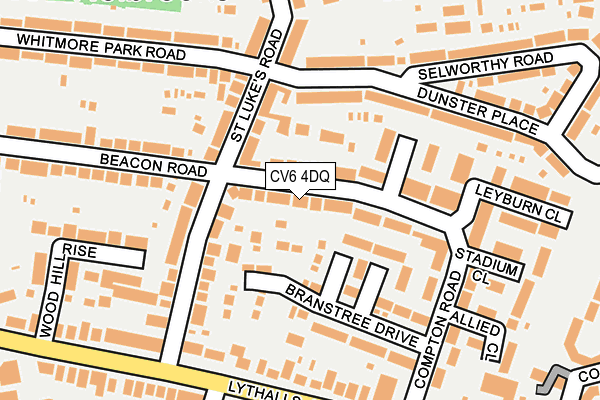 CV6 4DQ map - OS OpenMap – Local (Ordnance Survey)