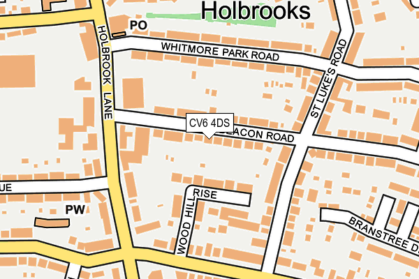 CV6 4DS map - OS OpenMap – Local (Ordnance Survey)