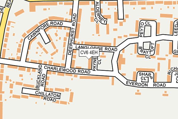 CV6 4EH map - OS OpenMap – Local (Ordnance Survey)