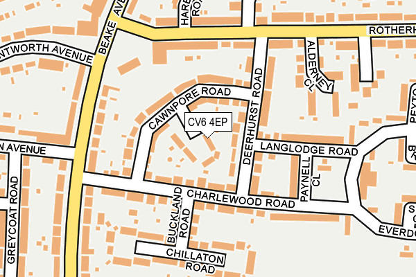 CV6 4EP map - OS OpenMap – Local (Ordnance Survey)