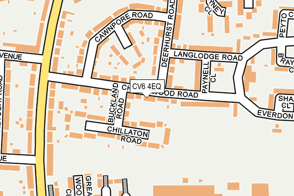 CV6 4EQ map - OS OpenMap – Local (Ordnance Survey)