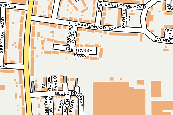 CV6 4ET map - OS OpenMap – Local (Ordnance Survey)