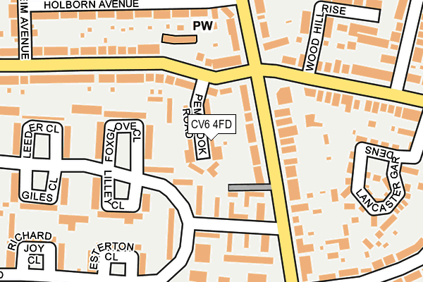 CV6 4FD map - OS OpenMap – Local (Ordnance Survey)