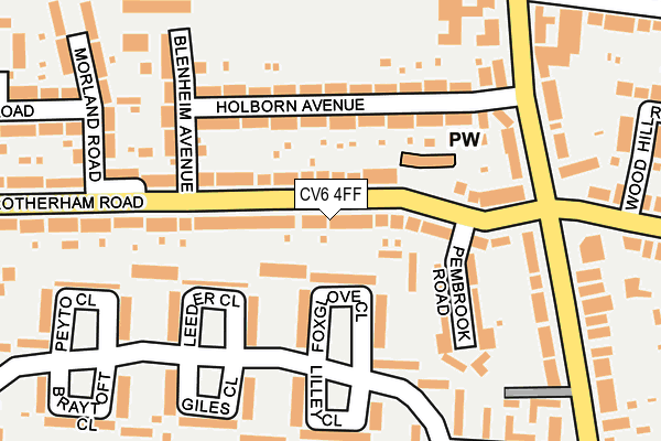 CV6 4FF map - OS OpenMap – Local (Ordnance Survey)