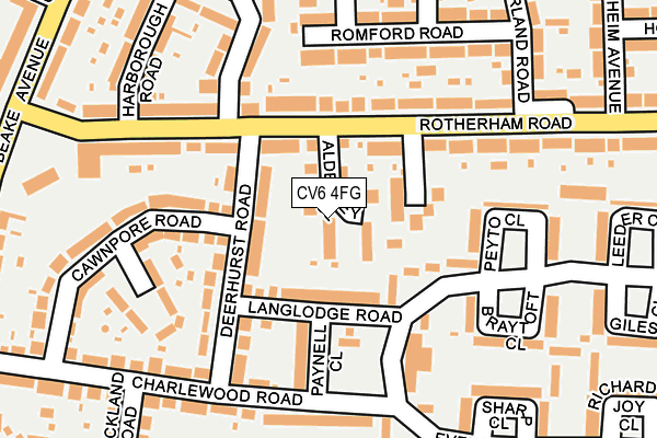 CV6 4FG map - OS OpenMap – Local (Ordnance Survey)