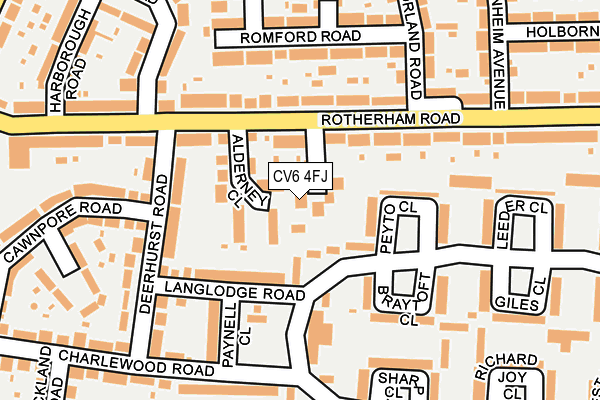CV6 4FJ map - OS OpenMap – Local (Ordnance Survey)