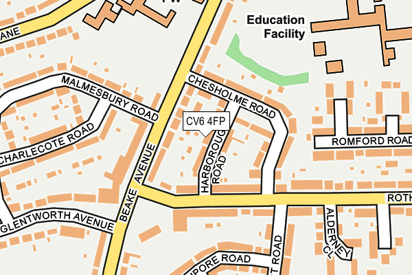 CV6 4FP map - OS OpenMap – Local (Ordnance Survey)