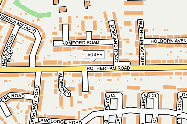 CV6 4FR map - OS OpenMap – Local (Ordnance Survey)