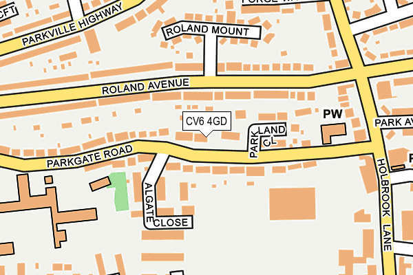 CV6 4GD map - OS OpenMap – Local (Ordnance Survey)