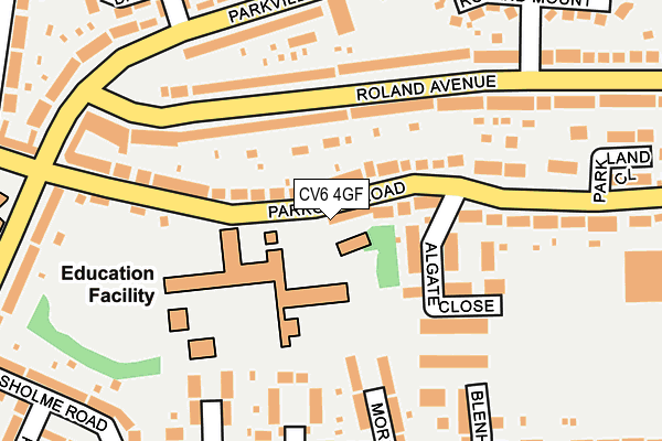 CV6 4GF map - OS OpenMap – Local (Ordnance Survey)