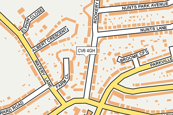 CV6 4GH map - OS OpenMap – Local (Ordnance Survey)