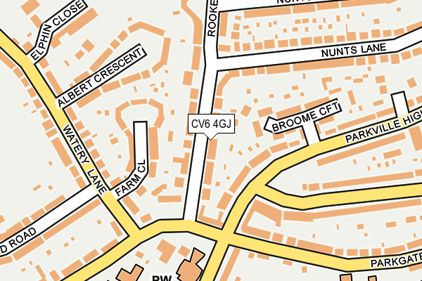 CV6 4GJ map - OS OpenMap – Local (Ordnance Survey)