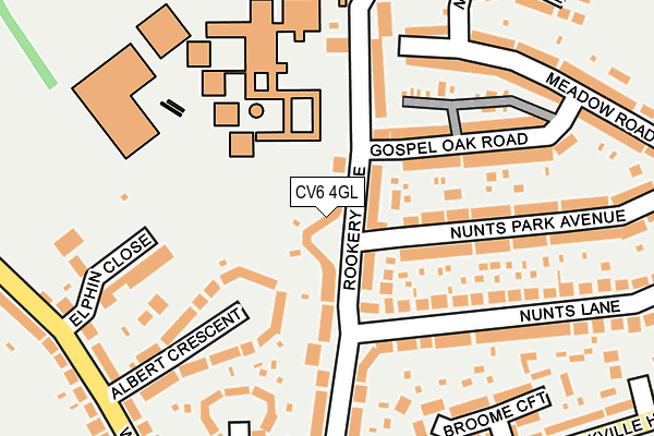 CV6 4GL map - OS OpenMap – Local (Ordnance Survey)