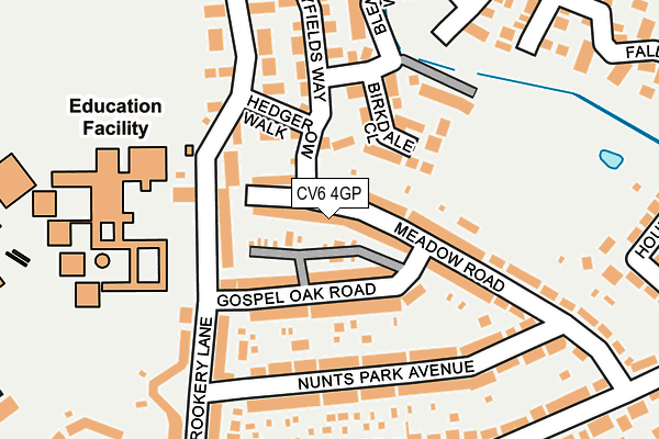 CV6 4GP map - OS OpenMap – Local (Ordnance Survey)