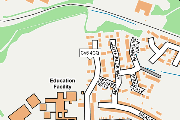 CV6 4GQ map - OS OpenMap – Local (Ordnance Survey)