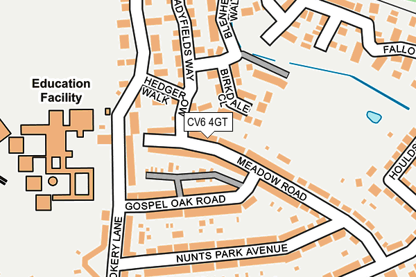 CV6 4GT map - OS OpenMap – Local (Ordnance Survey)