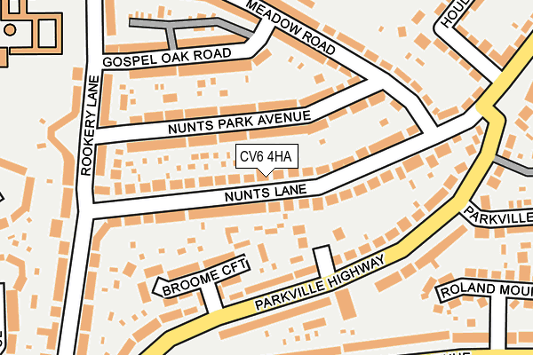 CV6 4HA map - OS OpenMap – Local (Ordnance Survey)