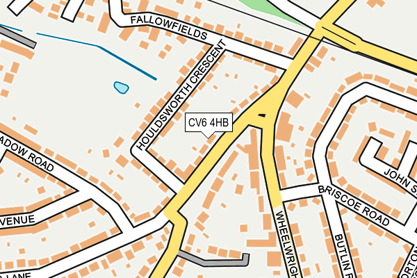 CV6 4HB map - OS OpenMap – Local (Ordnance Survey)