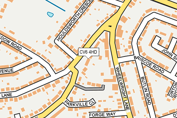 CV6 4HD map - OS OpenMap – Local (Ordnance Survey)