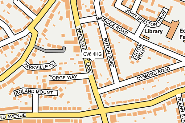 CV6 4HG map - OS OpenMap – Local (Ordnance Survey)