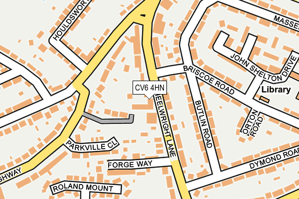CV6 4HN map - OS OpenMap – Local (Ordnance Survey)
