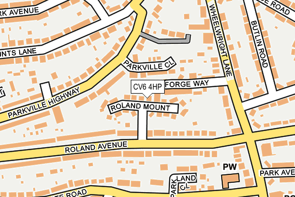 CV6 4HP map - OS OpenMap – Local (Ordnance Survey)