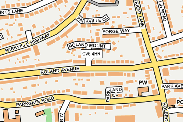 CV6 4HR map - OS OpenMap – Local (Ordnance Survey)