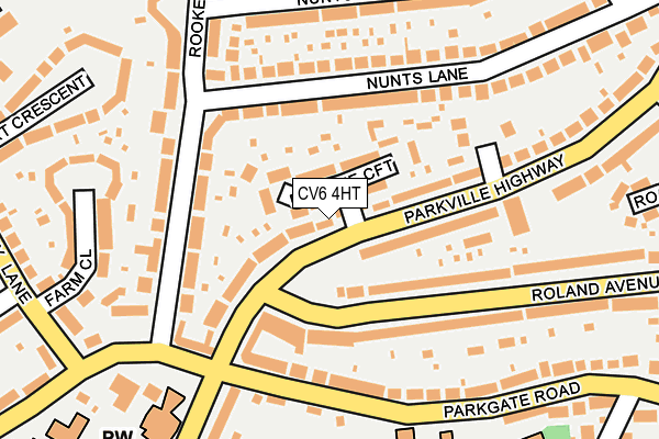 CV6 4HT map - OS OpenMap – Local (Ordnance Survey)