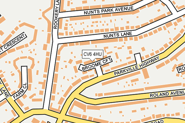 CV6 4HU map - OS OpenMap – Local (Ordnance Survey)