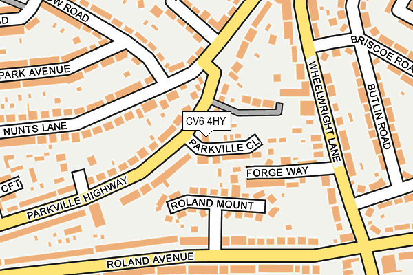 CV6 4HY map - OS OpenMap – Local (Ordnance Survey)