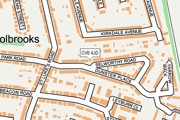 CV6 4JD map - OS OpenMap – Local (Ordnance Survey)