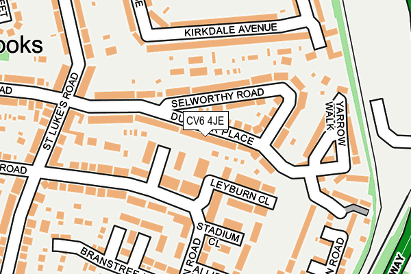 CV6 4JE map - OS OpenMap – Local (Ordnance Survey)