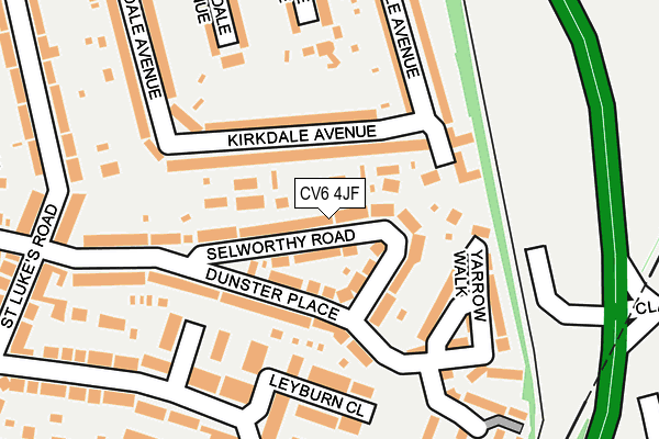 CV6 4JF map - OS OpenMap – Local (Ordnance Survey)