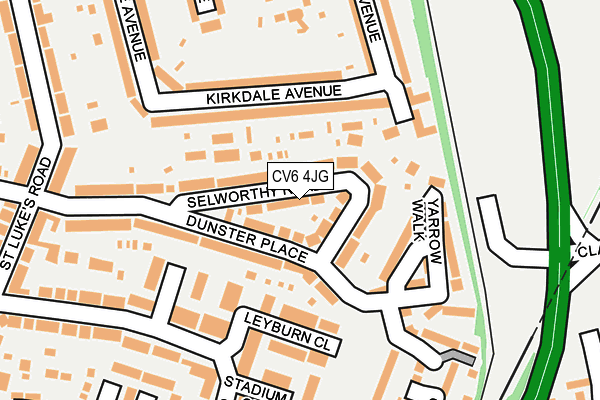 CV6 4JG map - OS OpenMap – Local (Ordnance Survey)