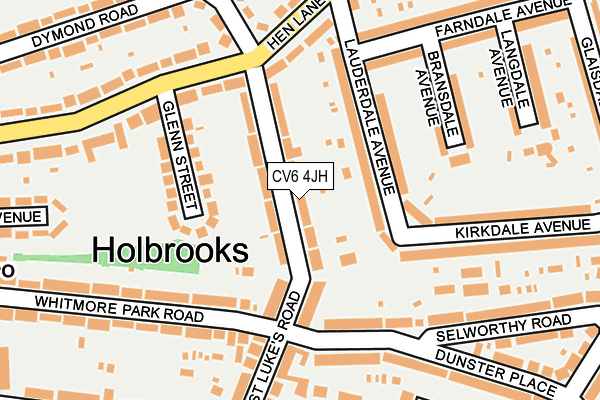 CV6 4JH map - OS OpenMap – Local (Ordnance Survey)