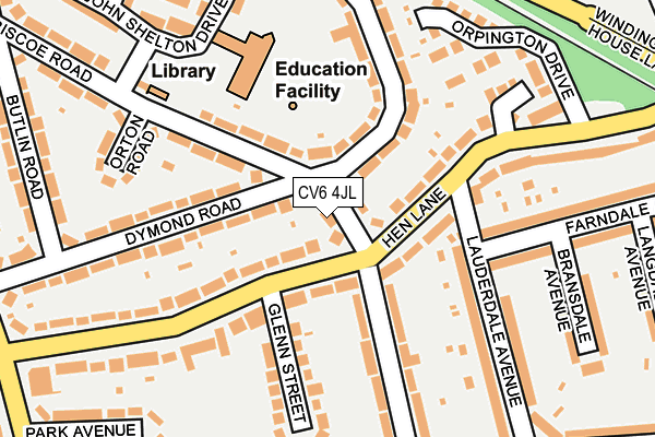 CV6 4JL map - OS OpenMap – Local (Ordnance Survey)