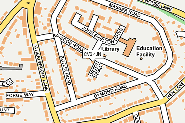 CV6 4JN map - OS OpenMap – Local (Ordnance Survey)
