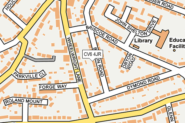 CV6 4JR map - OS OpenMap – Local (Ordnance Survey)