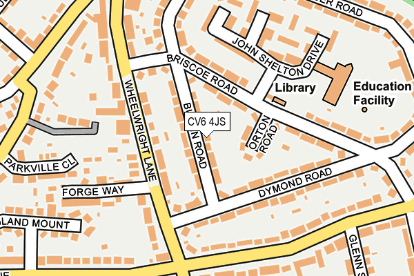 CV6 4JS map - OS OpenMap – Local (Ordnance Survey)