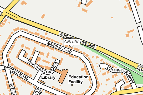 CV6 4JW map - OS OpenMap – Local (Ordnance Survey)