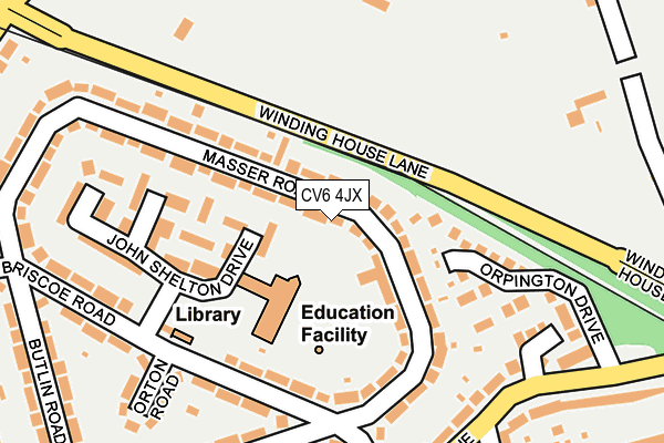 CV6 4JX map - OS OpenMap – Local (Ordnance Survey)