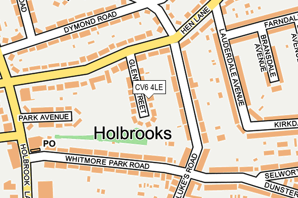 CV6 4LE map - OS OpenMap – Local (Ordnance Survey)