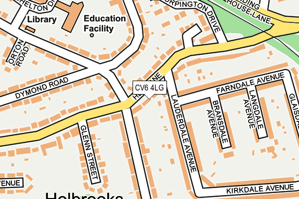 CV6 4LG map - OS OpenMap – Local (Ordnance Survey)